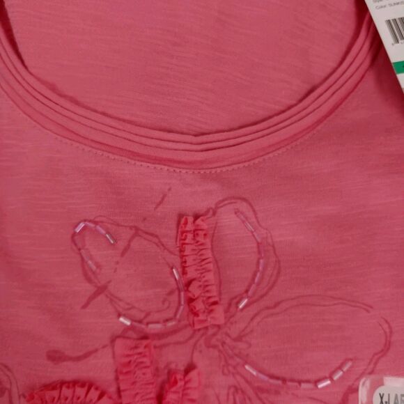 Kiara XL Long Sleeve Embellished Pullover Pink New - Picture 7 of 10